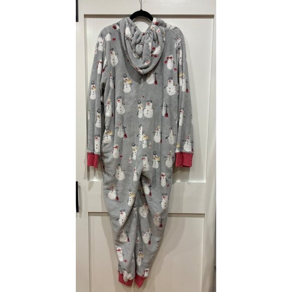 Munki Munki Snowman Adult One Piece Pajamas - Size XL - Picture 2 of 11